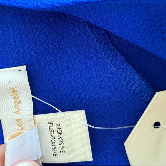 Monteau Blue Flutter Sleeve Boxy Blouse - Picture 4 of 6